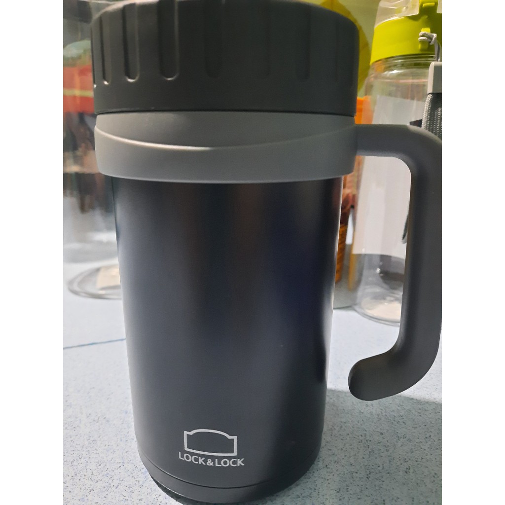 Ca Giữ Nhiệt Basic Table Mug Lock&Lock Đen LHC9002B 500Ml