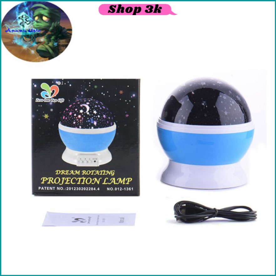 (Rẻ vô địch) Đèn ngủ chiếu sao vũ trụ độc đáo xoay 360 độ nhập khẩu - SDGD