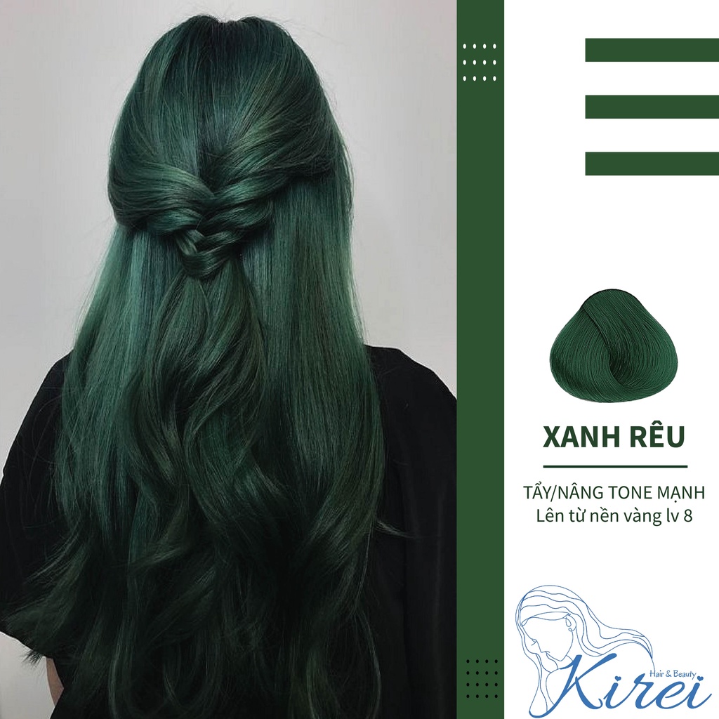 Thuốc nhuộm màu XANH RÊU Kirei Hair, KireiHair, KIREIHAIR