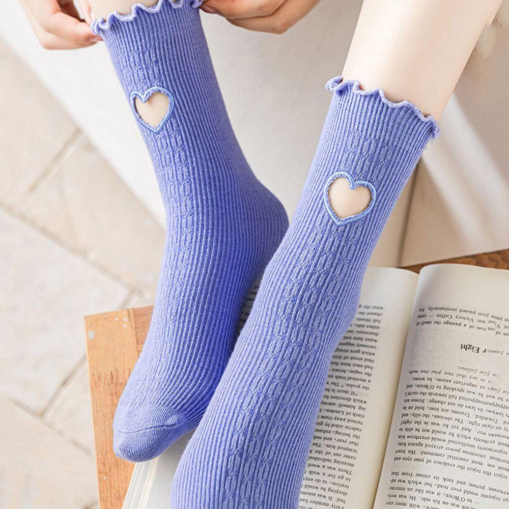 AROMA Đôi Vớ Cotton HọA TiếT TráI Tim ThờI Trang Cho Nữ