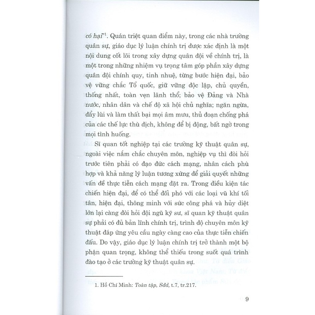 Sách - Đổi Mới Giáo Dục Lý Luận Chính Trị Cho Học Viên Sĩ Quan Kỹ Thuật Quân Sự Hiện Nay Theo Tư Tưởng Hồ Chí Minh | BigBuy360 - bigbuy360.vn