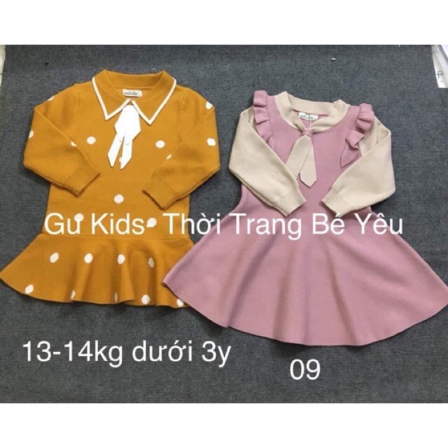 Váy chấm bi bé gái