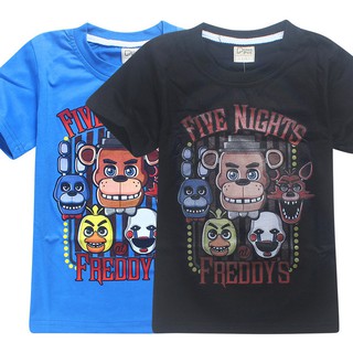 Áo Thun Tay Ngắn In Hình Nhân Vật Trong Game Five Nights At Freddy 's Cho Bé Trai