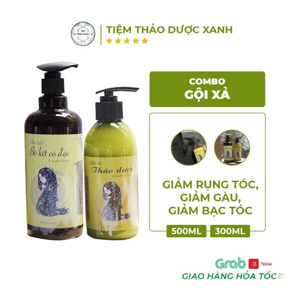 Combo Dầu Gội Bồ Kết Cô Đặc Giảm Giàu, Nấm, Rụng Tóc Handamde