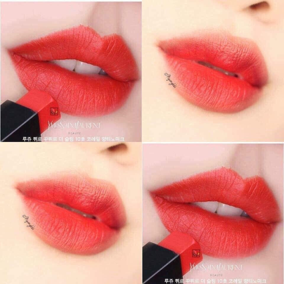 Đỏ Cam - Son YSL The Slim 10 Corail Antinomique | BigBuy360 - bigbuy360.vn