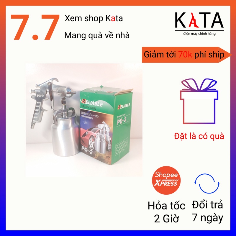 Súng phun sơn, phun keo PQ2 dành cho xưởng gỗ, thợ sơn SPS05