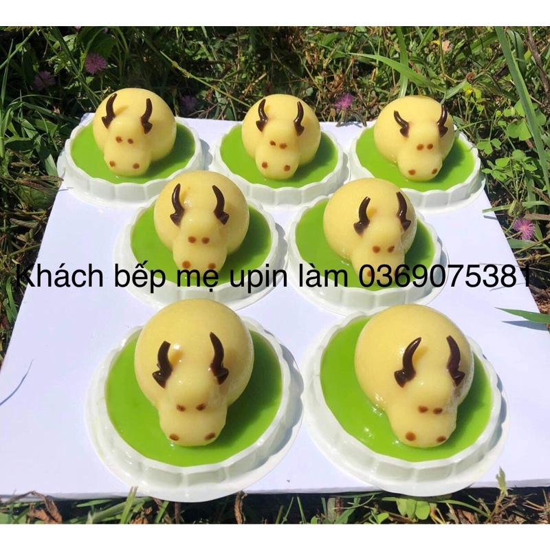 Khuôn silicon tạo hình con trâu và đầu trâu siêu đáng yêu