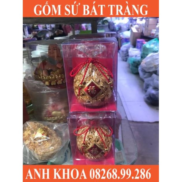 Thỏi vàng tài lộc - Gốm sứ Bát Tràng Anh Khoa