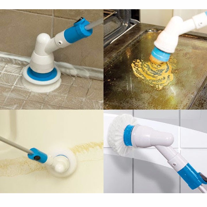 Chổi sạc điện đánh sạch mọi vết bẩn 3 đầu Spin Scrubber cao cấp