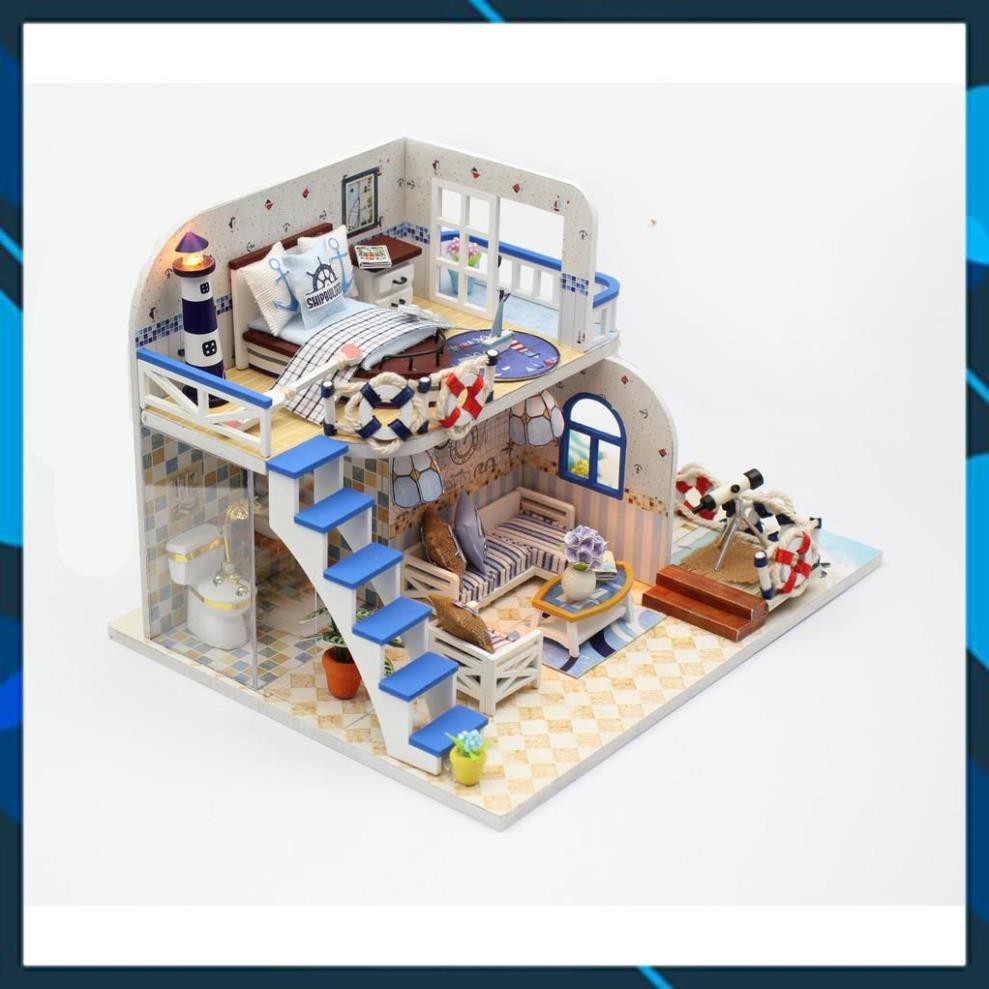 Mô hình nhà búp bê gỗ DIY Nhà búp bê Blue coast Toy World