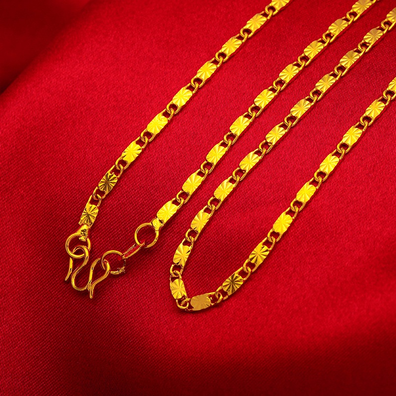 Dây Chuyền Mạ Vàng 24K Mặt Hình Con Rắn Mạ Vàng Phong Cách Mới Cho Nữ