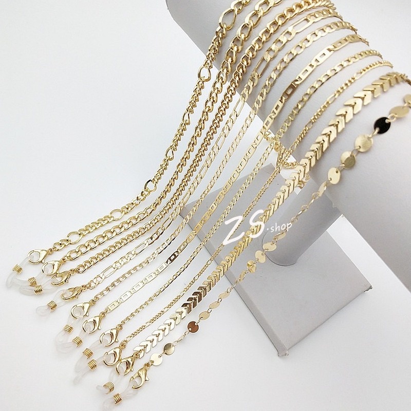 Dây Xích Kim Loại Đeo Mặt Nạ 3 Trong 1 Chống Trượt Phong Cách Cổ Điển Unisex