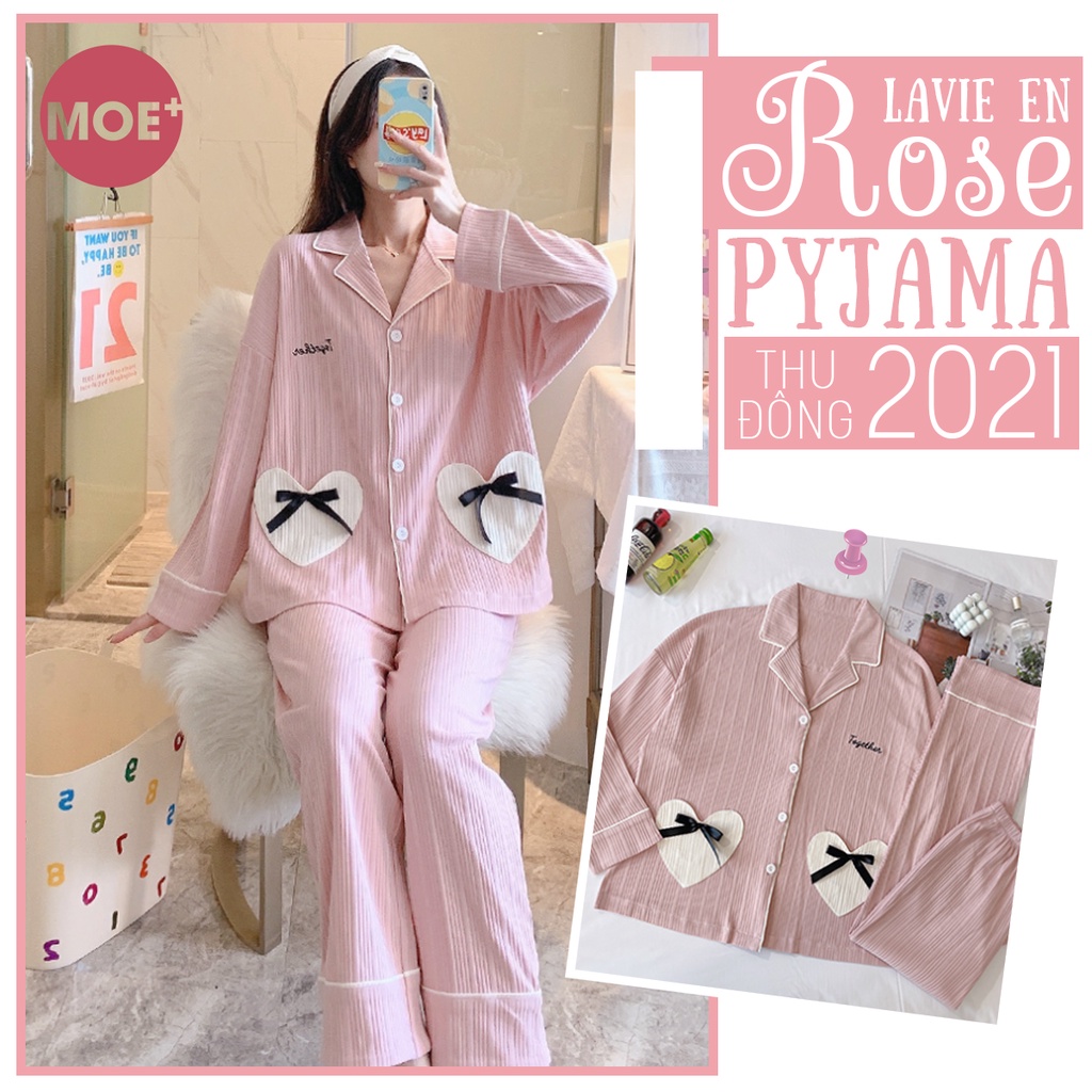 CÓ BIG SIZE_ Bộ Ngủ Pyjama Cotton Bông Dễ Thương Dài Tay Thu Đông 2021 | BigBuy360 - bigbuy360.vn