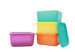 Bộ 4 hộp đựng thức ăn, trữ khô hoặc trữ mát small square round 650ml Tupperware
