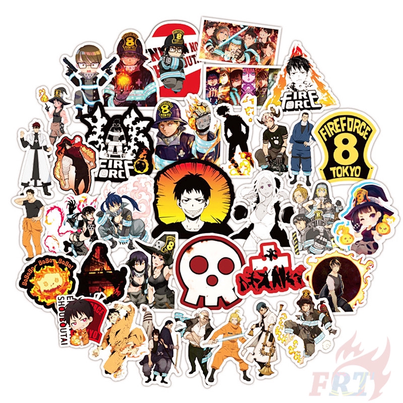 ❉ Fire Force - Series 01 Anime Stickers ❉ 50Pcs/Set Shinra Kusakabe Fashion DIY Doodle Decals Stickers