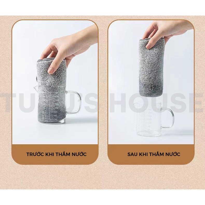 Khăn lau bếp đa năng bằng sợi than tre, khăn lau tay nhà bếp siêu thấm hút, kháng khuẩn – NACUSO