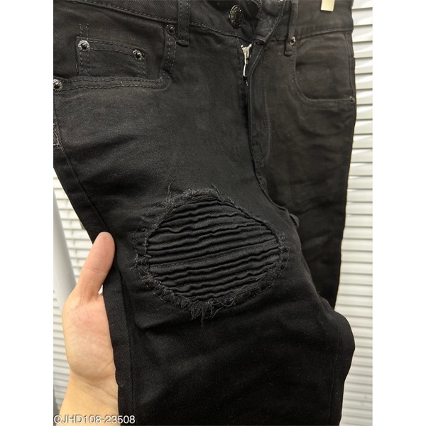 Quần Jean Dài Nam Màu Đen Khoá Ống Phong Cách Thời Trang Cao Cấp