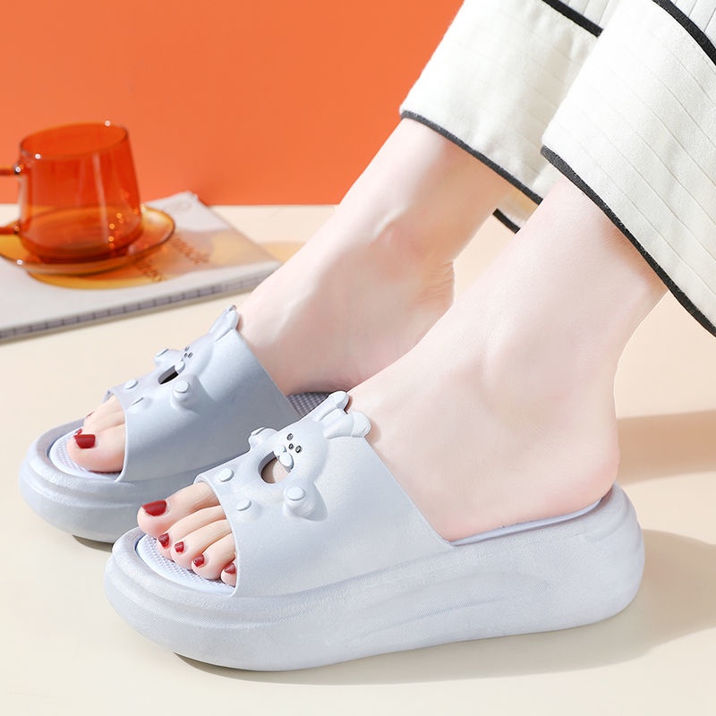 Dép Cao Gót Đế Dày Mềm Chống Trượt Họa Tiết Hoạt Hình Thời Trang Mùa Hè Cho Nữ