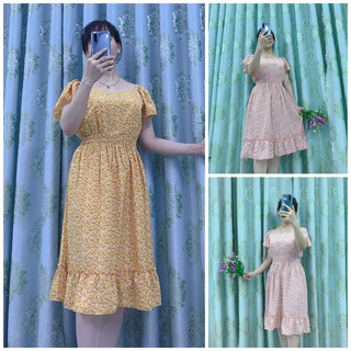 Đầm váy nữ hoa nhí, dáng xoè đẹp nhẹ nhàng, đơn giản, ngọt ngào, sang chảnh