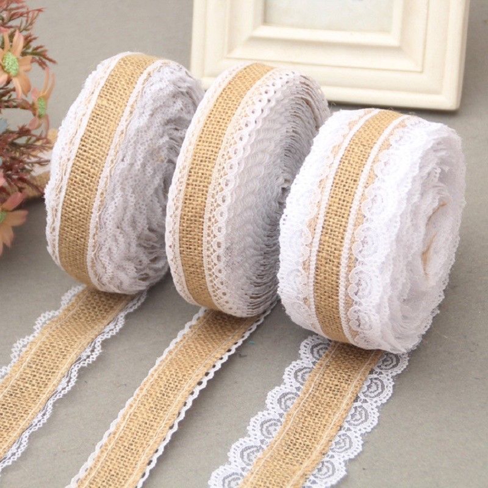 Cuộn dây ruy băng vải bố 2m nhiều màu