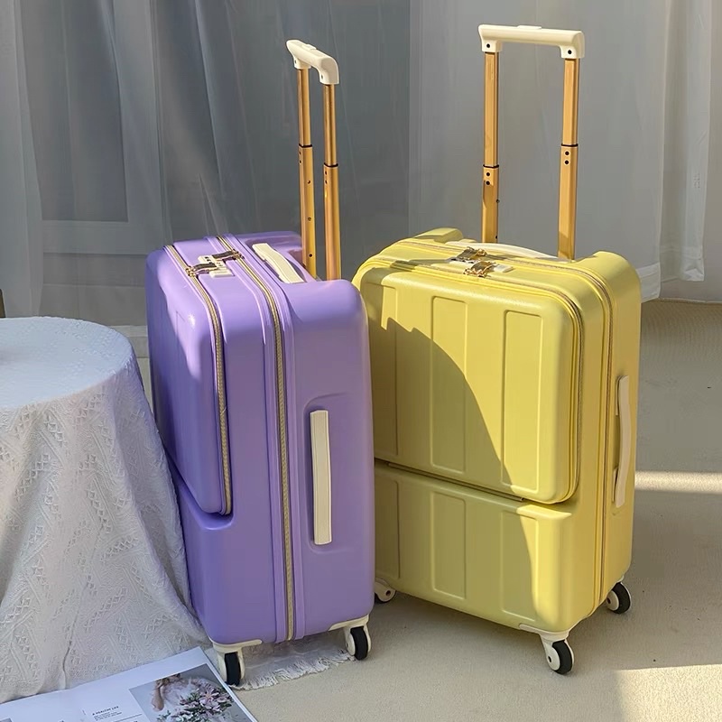 Vali Du Lịch Cao cấp HINOTOMO Xuất Nhật Có Ngăn Kéo Phụ Size 20-24 - Cáo Đeo Nơ