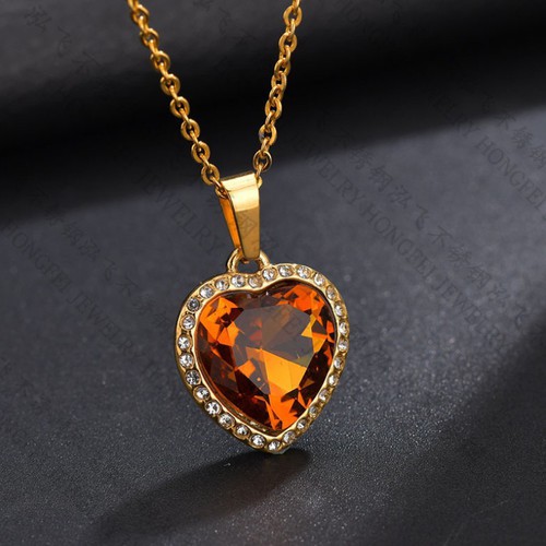 Dây Chuyền Mặt Trái Tim Titan Ko Đen TT 2732