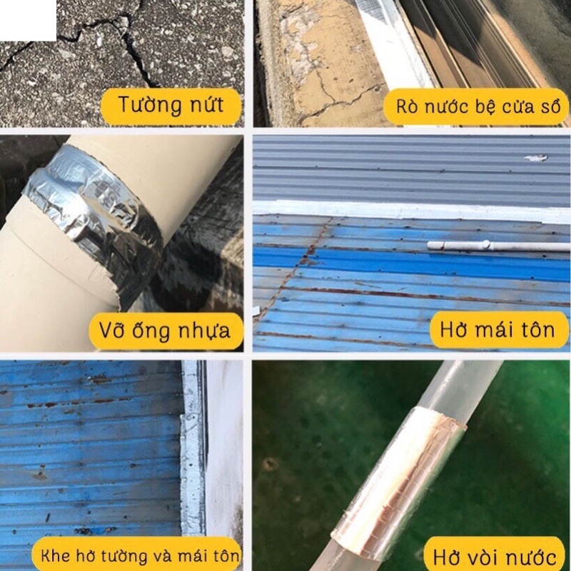 Băng keo chống thấm x2000 băng keo siêu dính Nhật Bản chống thấm dột, dán tường, dán mái tôn, dán ống nước - Tee &amp; Mee