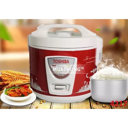 Nồi cơ điện TOSHIBA dung tích 1L -nắp gài chắc chăn, chống tràn, chống dính-công suất điện 500W-Bảo hành 12 tháng