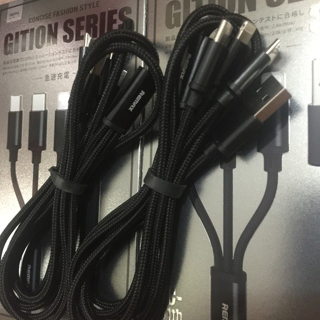 Cáp sạc 3 cổng Lighting - Micro - Type C