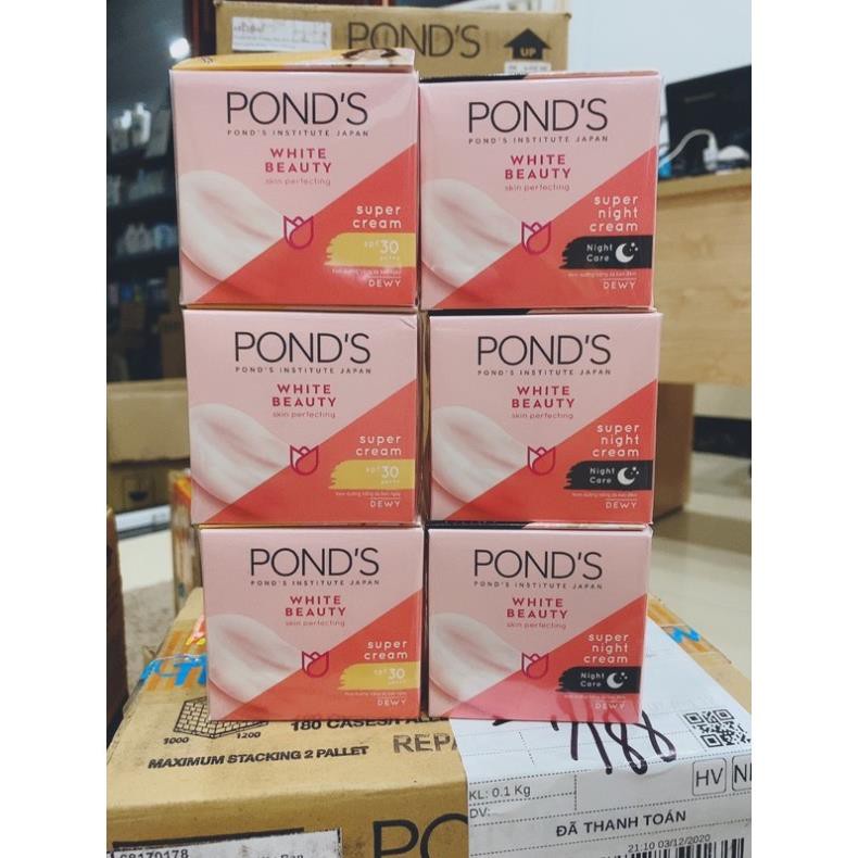 Combo kem dưỡng trắng da ponds 50g ngày và đêm(hàng mới về)