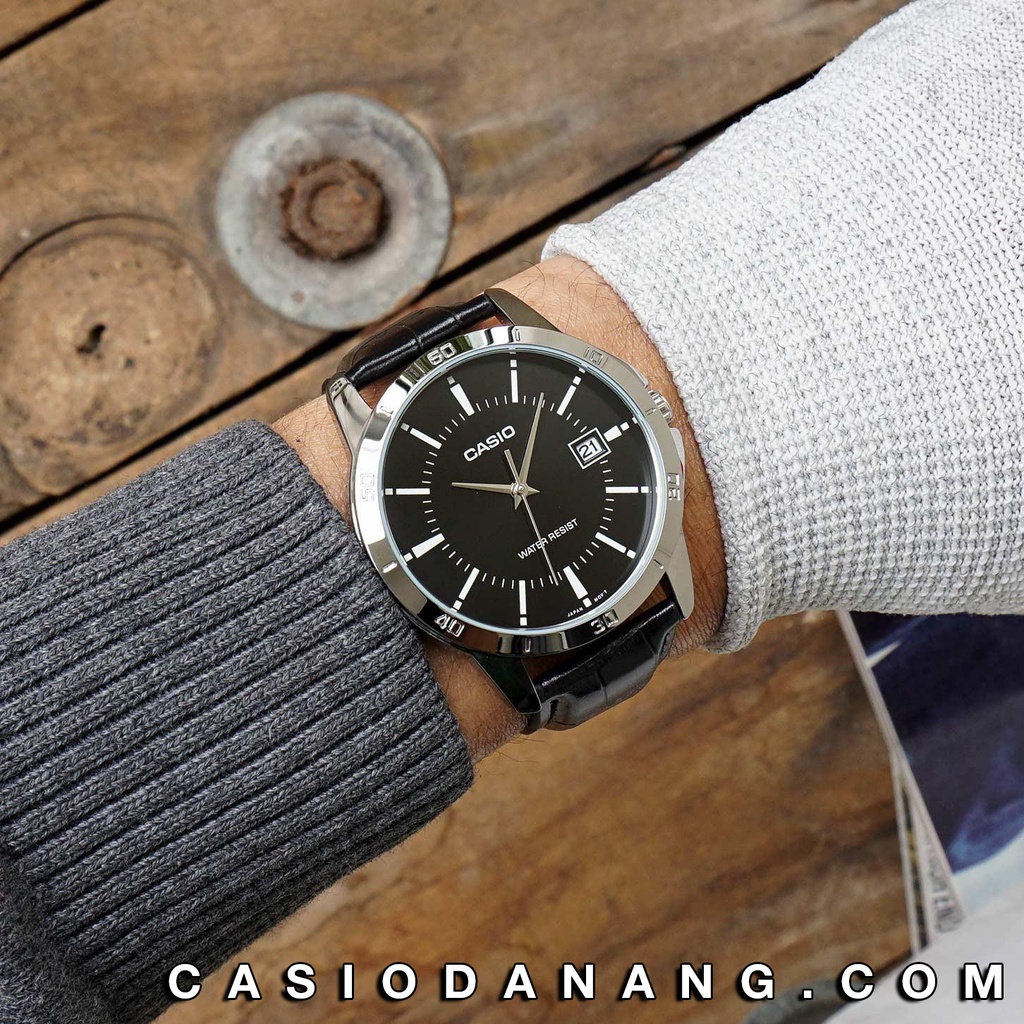 Đồng hồ nam dây da Casio chính hãng Anh Khuê MTP-V004L-1AUDF (41mm)