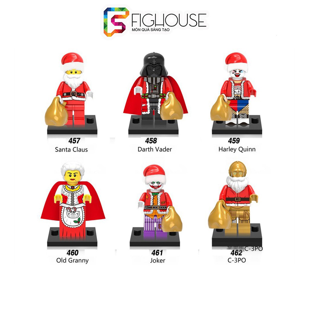 Xếp Hình Minifigures Joker, Harley Quinn, Darth Vader - Đồ Chơi Lắp Ráp non-lego X0140 Noel [A19]