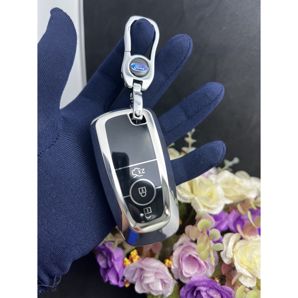 Bọc chìa khóa TPU Mạ Inox thông minh xe Ford Everest