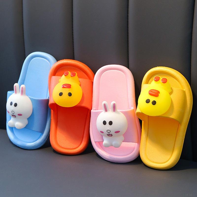 Xăng đan Chống Trượt Thoáng Khí Có Đèn Led Dạ Quang Họa Tiết Động Vật Thỏ Thời Trang Mùa Hè Đi Biển Mùa Hè Dành Cho Trẻ Em