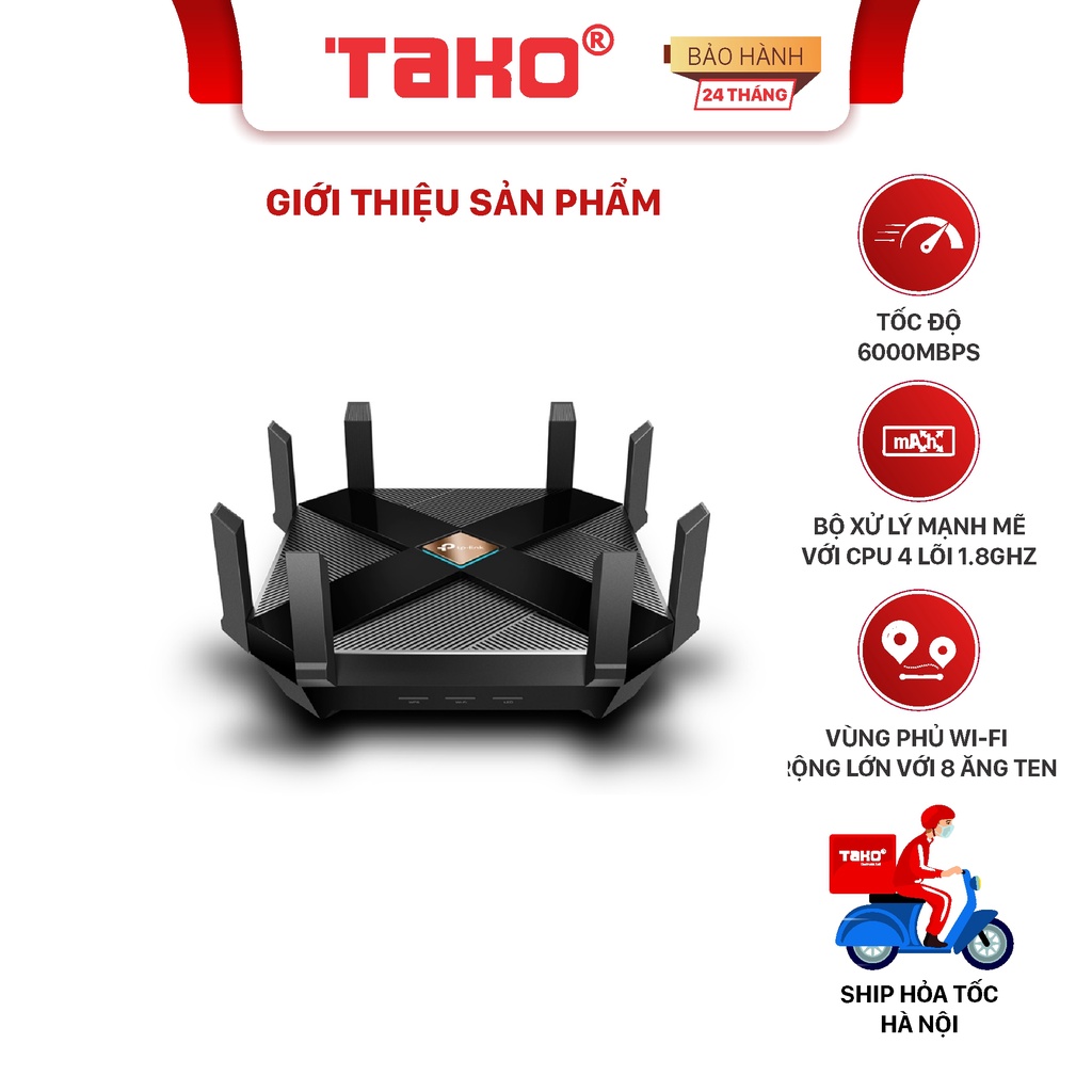 Router wifi 6 Thế Hệ Mới Archer AX6000 tốc độ cao. Chính hãng, BH 24 tháng
