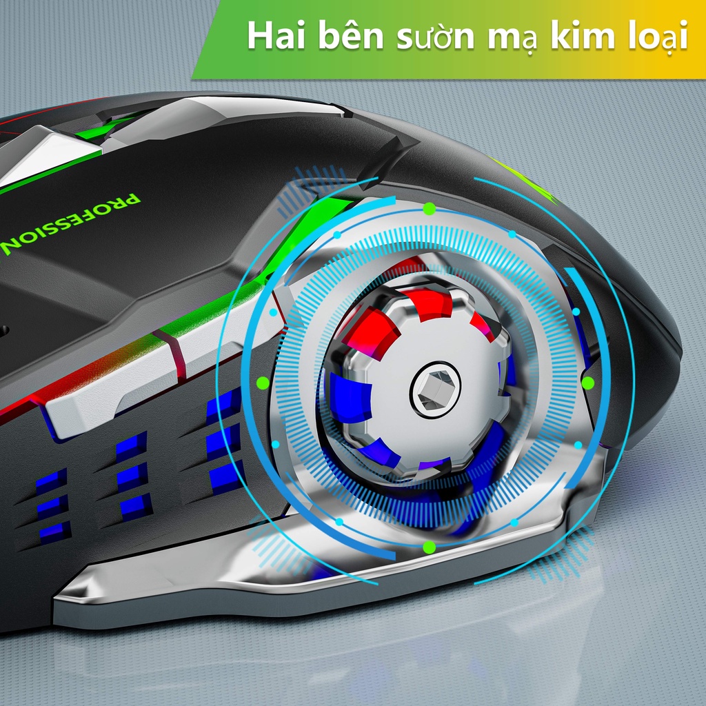 chuột chơi game có dây phát sáng RGB Leaven X6 24 giờ giao hàng LED Chuột máy tính