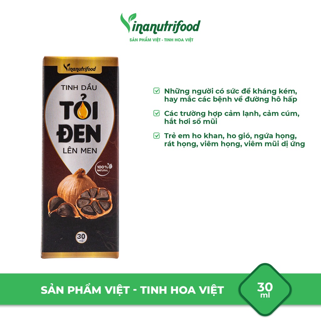 [Mã BMBAU50 giảm 50K đơn 150K] Tinh Dầu Tỏi Đen Vinanutrifood dùng cho người lớn và trẻ em, lọ 30ml