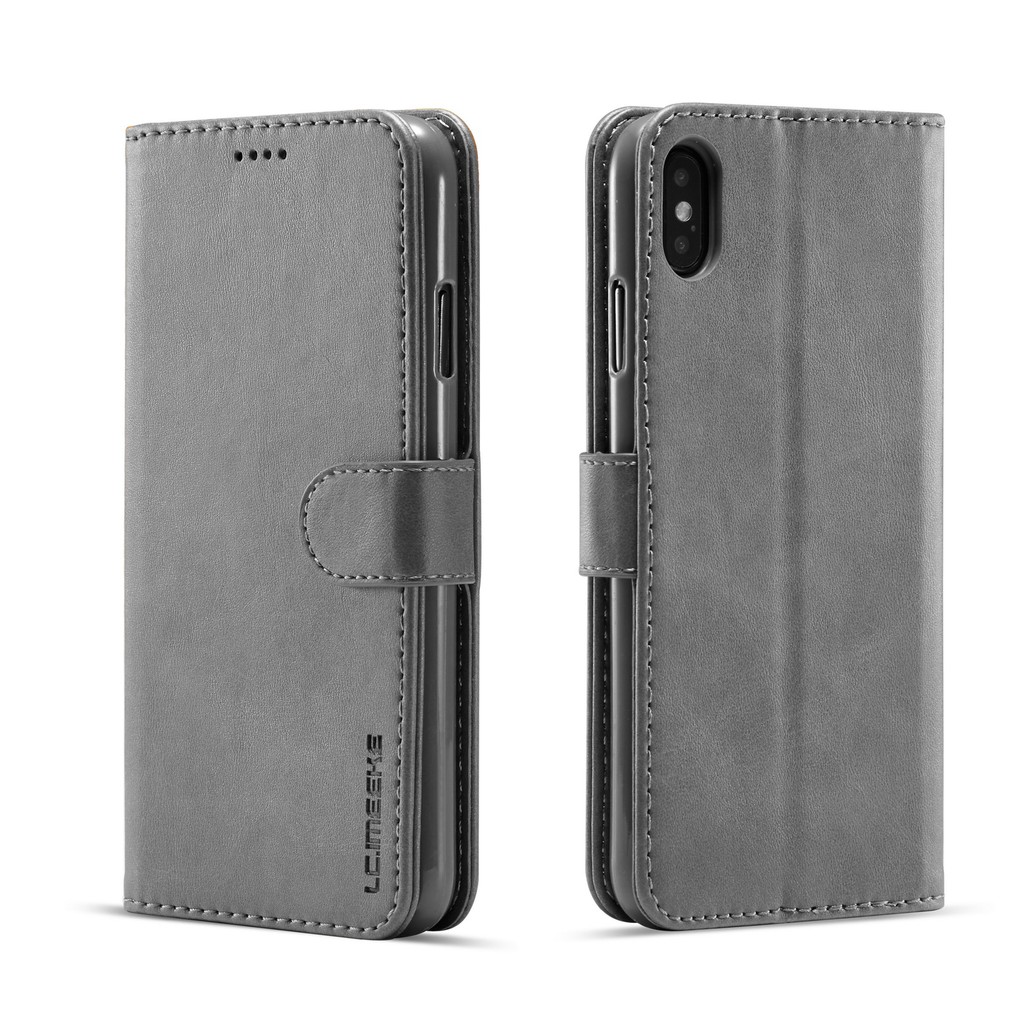 Bao da điện thoại nắp gập kiêm ví đựng thẻ màu trơn dành cho Xiaomi Redmi 7/7A/Note 7/Y3