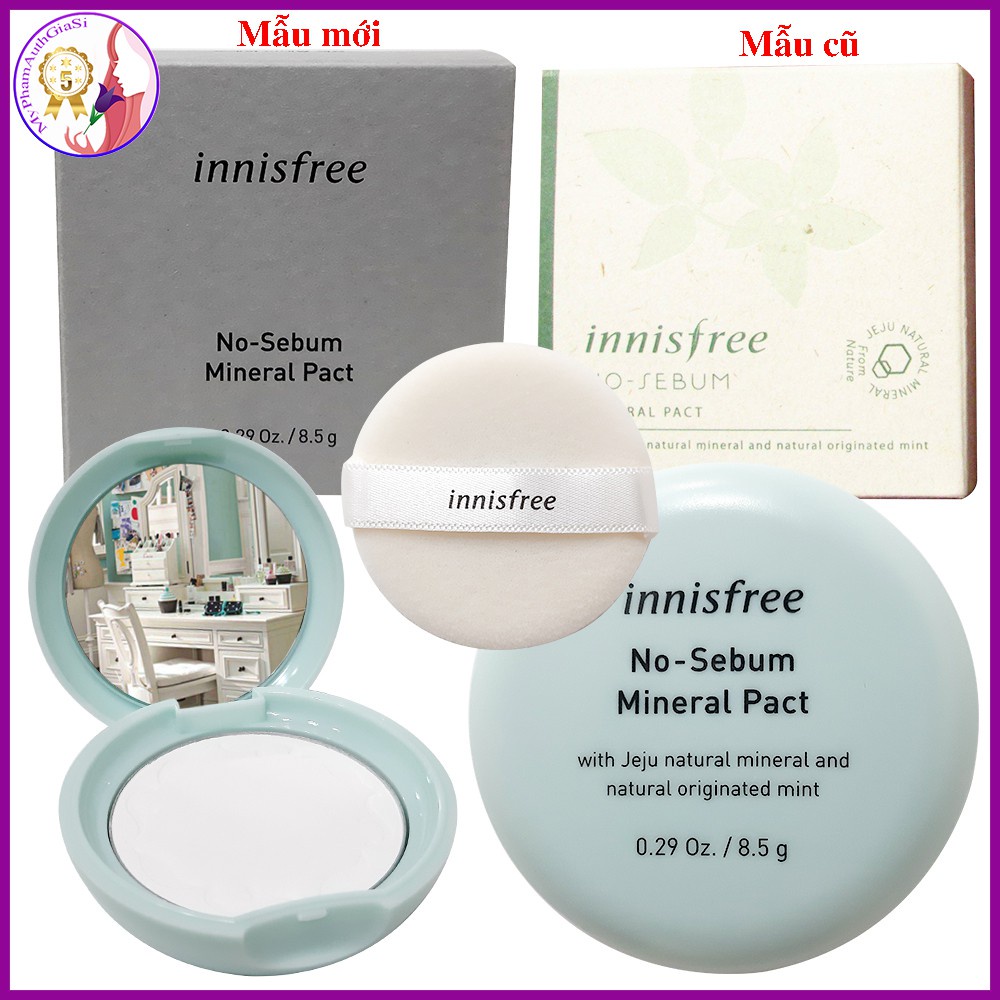 Phấn Nén Innisfree No Sebum Mineral Pact 8,5g ( hàng chuẩn auth)