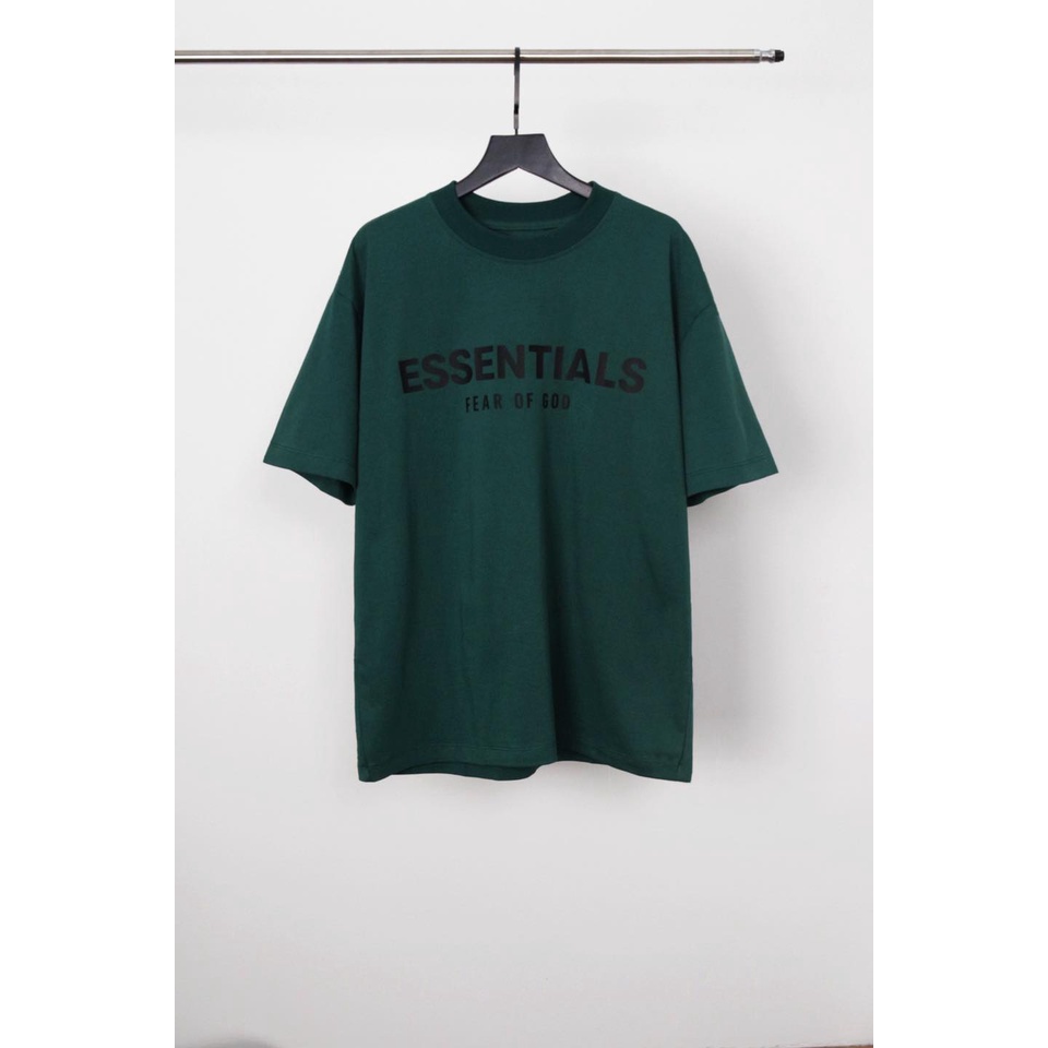 Áo Phông ESSENTIALSS LOGO Nổi Xanh Win Siêu Hot Phong Cách Thời trang Cá Tính, Cotton Phối Chữ In Cao Su Fom UNISEX