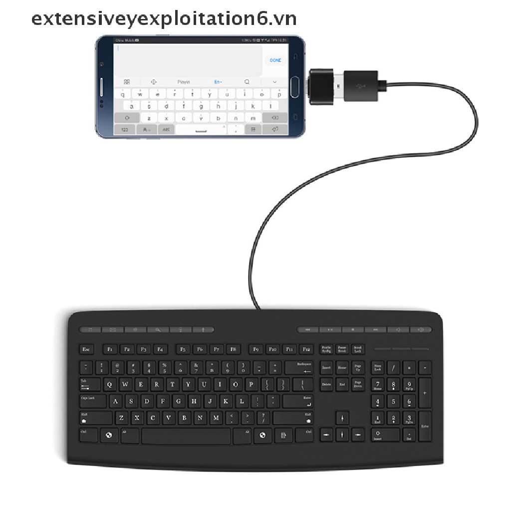 Set 2 đầu chuyển đổi USB Type C sang USB 2.0 OTG cho điện thoại