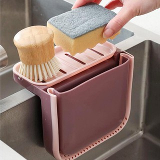 Thùng rác gấp gọn gắn bồn rửa bát, đựng thức ăn thừa, có lỗ thoát nước, dễ dàng vệ sinh, có khay đựng rẻ rửa bát