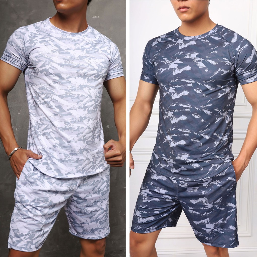 Bộ Thể Thao Nam Rằn Ri Chất Thun Lạnh 4C Thoáng Mát,Bộ Quần Áo Gym Nam Đẹp Mã BCM01