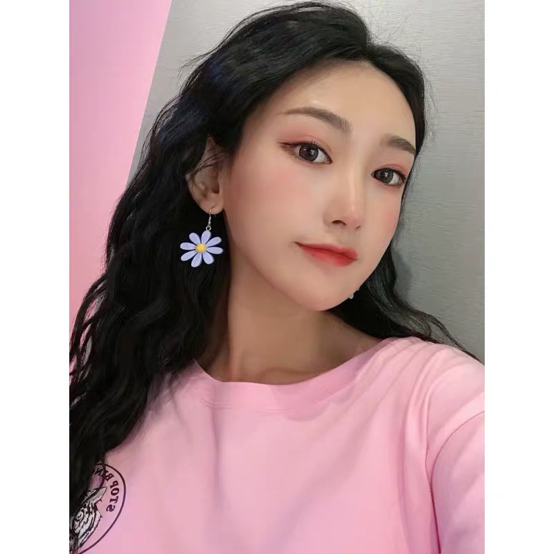 Flower Earrings khuyên tai cánh hoa nhiều màu phong cách hàn quốc