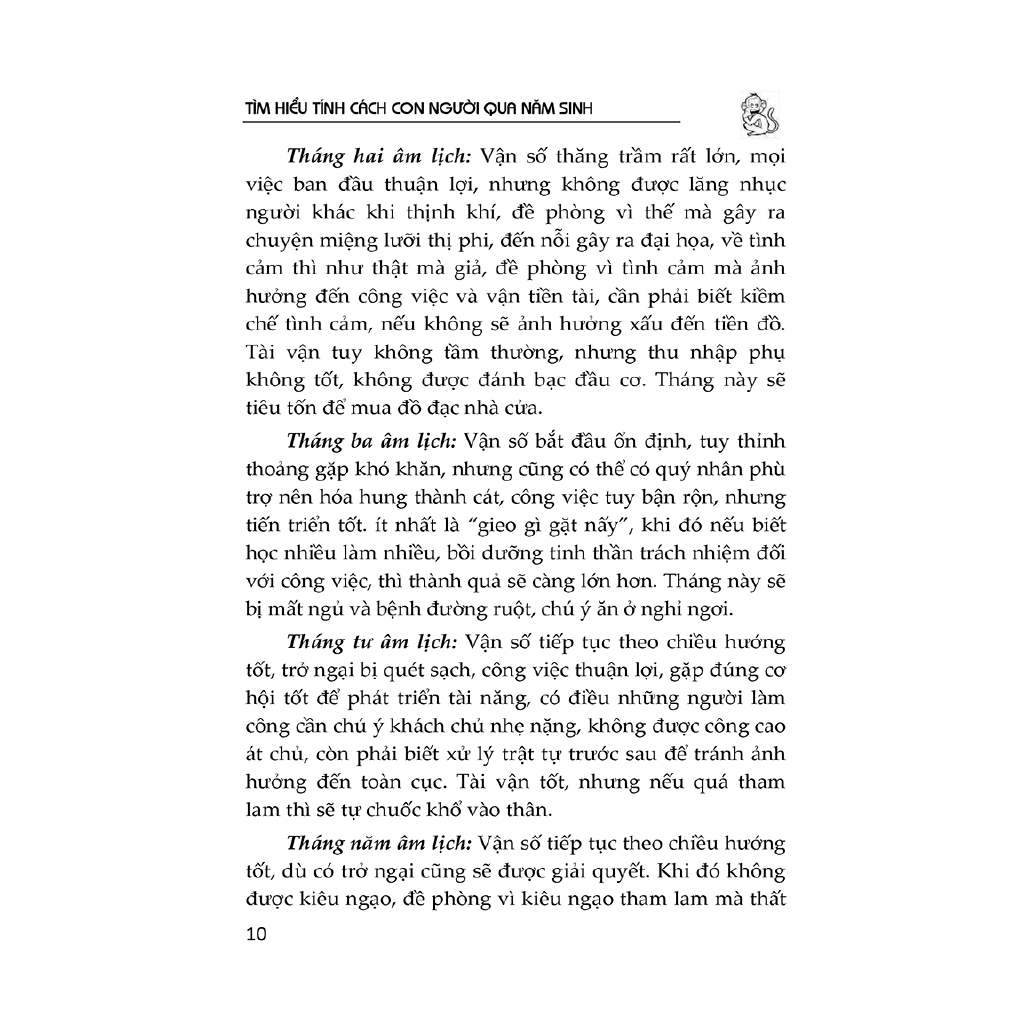 Sách - Tìm Hiểu Tính Cách Con Người Qua Năm Sinh - Tuổi Thân