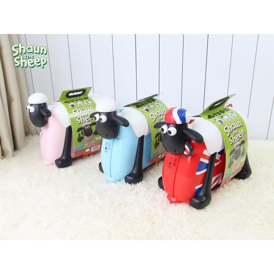 Vali kéo kiêm xe chòi chân cho bé Cừu vui vẻ Shaun the Sheep thương hiệu tới từ Anh