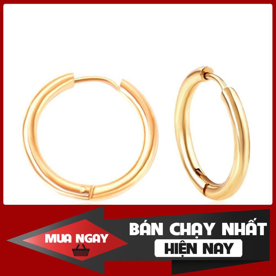 HQHQ20 Khuyên Tai Tròn Nam - Nữ kiểu dáng Kiểu Dáng Sơn Tùng MTP