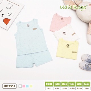 Bộ qa ba lỗ siêu mềm vân mây uala rogo chỉ 92kkk