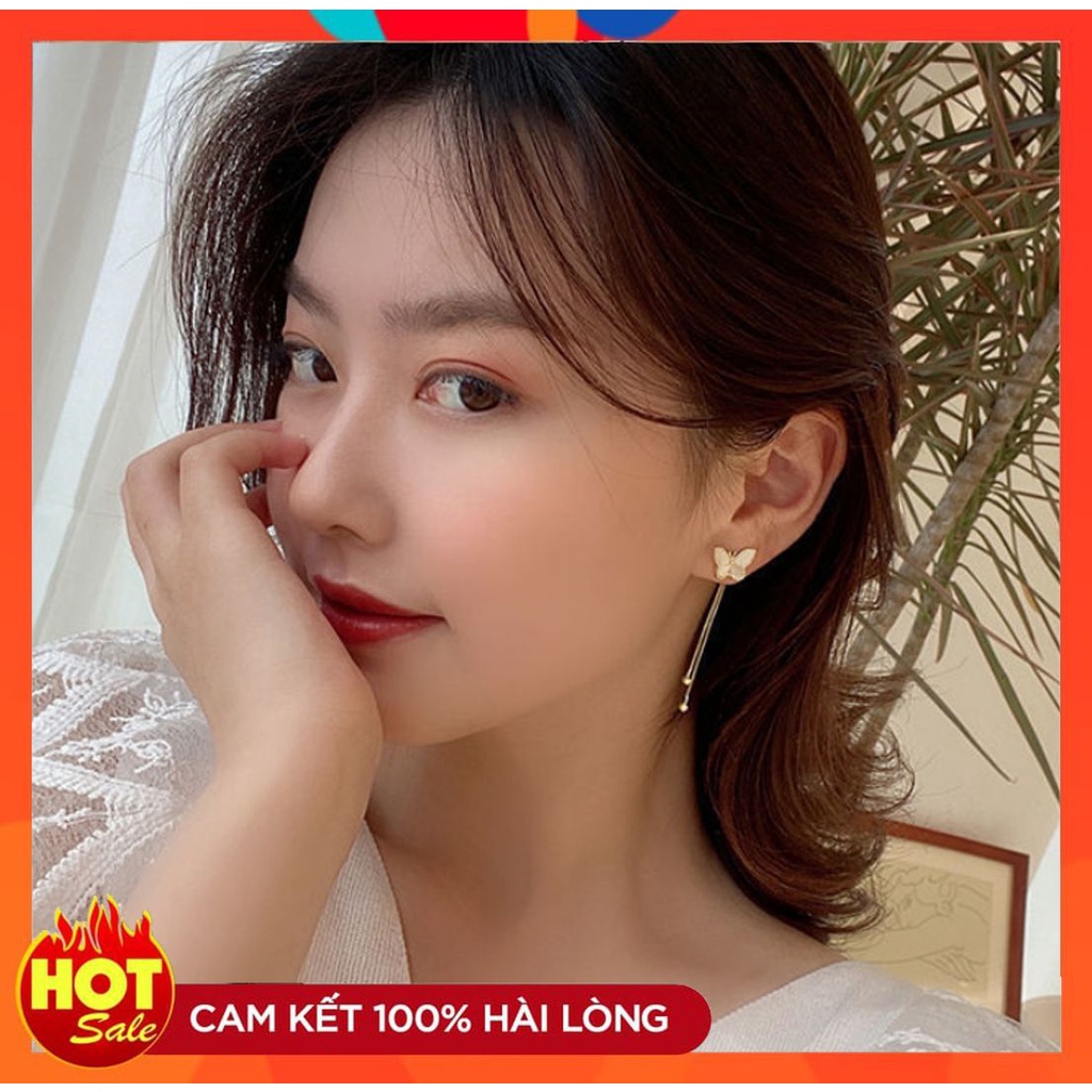 [HOT] BÔNG TAI KHUYÊN TAI DÁNG DÀI HÌNH BƯỚM PHONG CÁCH TIỂU THƯ SANG CHẢNH CÁ TÍNH 221BT017