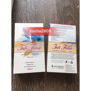INTI FEME 200ml dung dịch vệ sinh cao cấp từ Ý